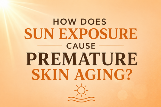 How sun exposure causes premature skin aging by damaging collagen, causing wrinkles, dark spots, and photoaging